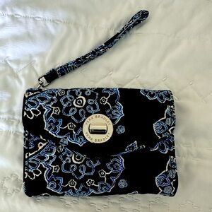 Vera Bradley Wristlet: Blue Bandana Paisley